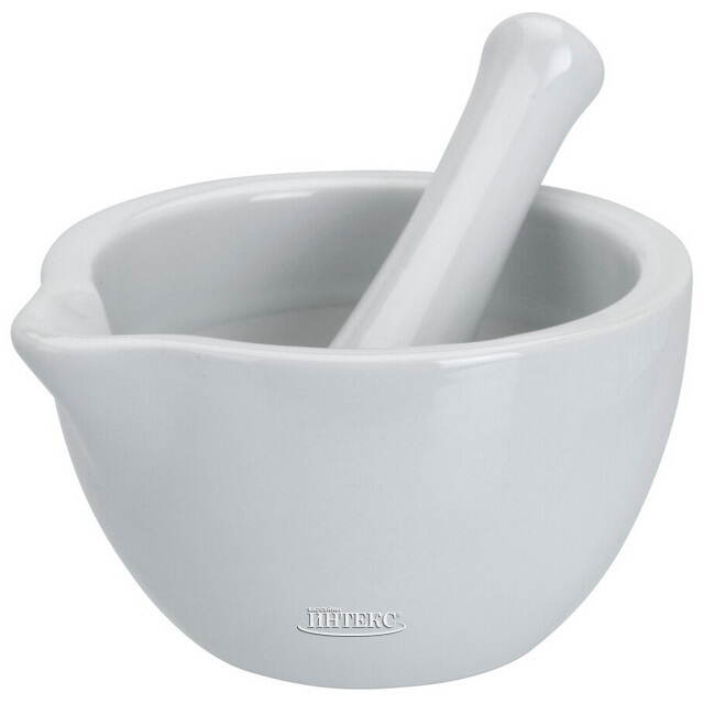 Фарфоровая ступка с пестиком Santon 10 см белая Koopman