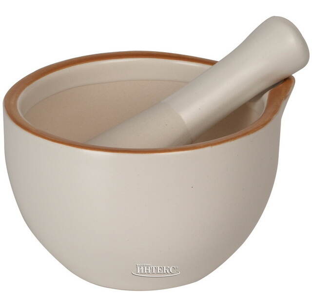 Керамическая ступка с пестиком Beeston 13 см бежевая Koopman (Купман)