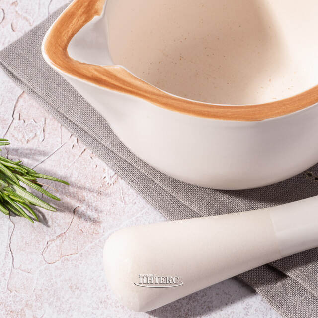 Керамическая ступка с пестиком Beeston 13 см бежевая Koopman (Купман)