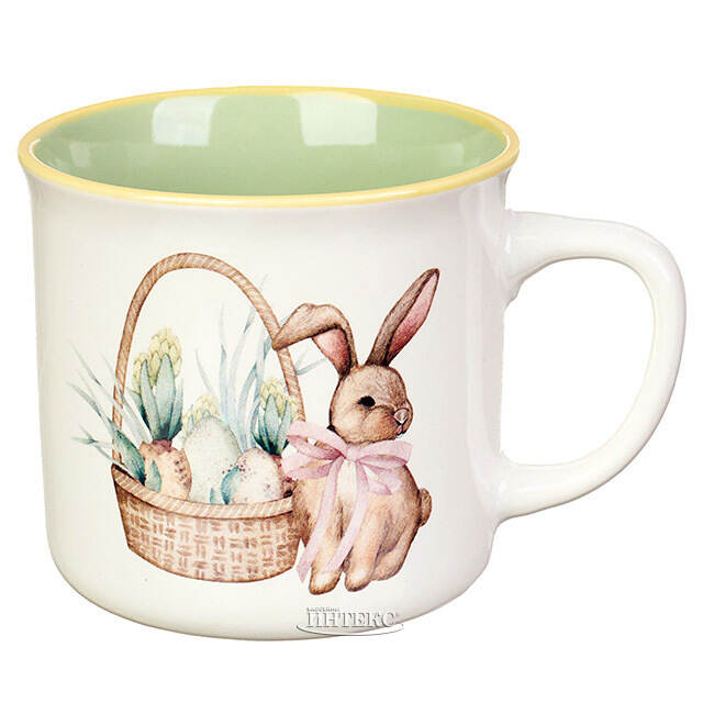 Фарфоровая чашка Пасхальный Кролик Фрости с корзинкой 300 мл Koopman (Купман)