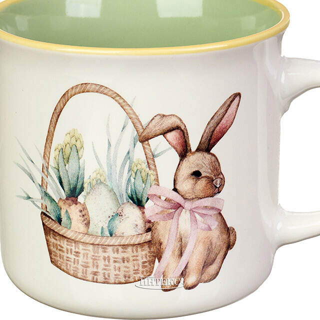 Фарфоровая чашка Пасхальный Кролик Фрости с корзинкой 300 мл Koopman (Купман)