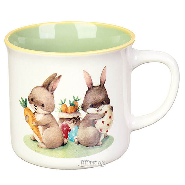 Фарфоровая чашка Милые Крольчата 300 мл Koopman