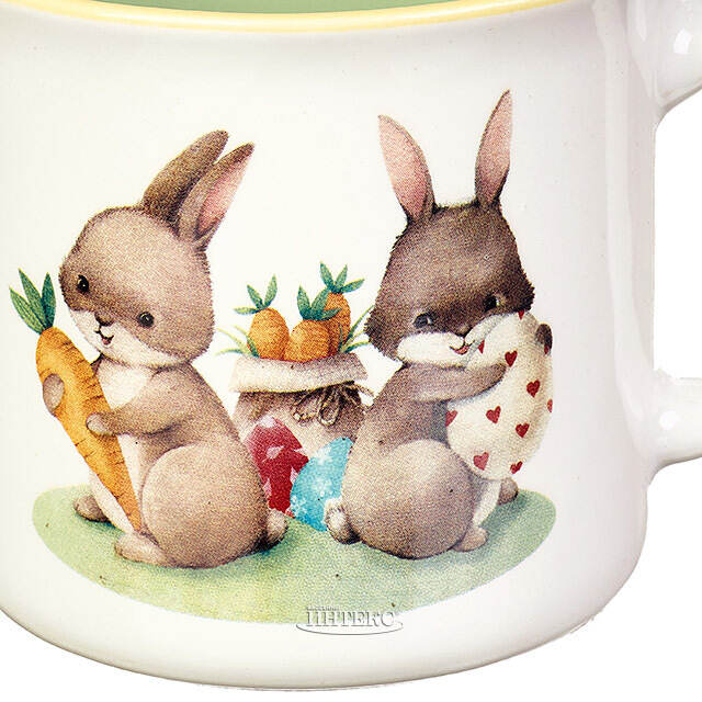 Фарфоровая чашка Милые Крольчата 300 мл Koopman