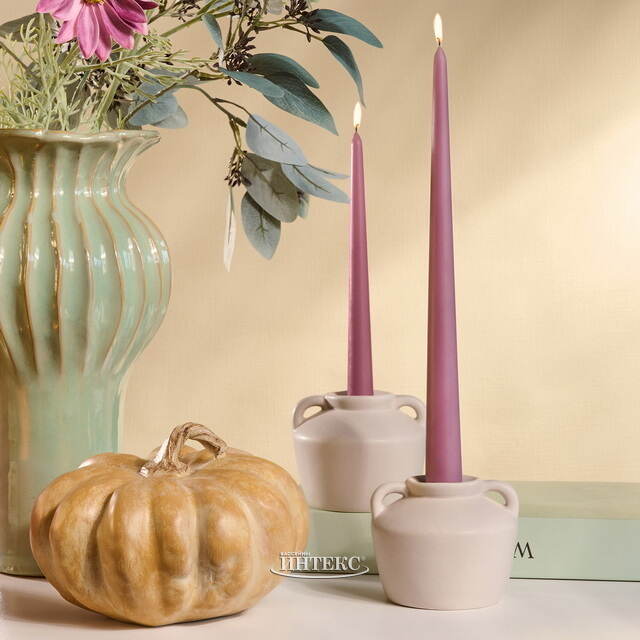 Высокая свеча 40 см Андреа Вельвет аметистовая Candleslight (Кэндлслайт)