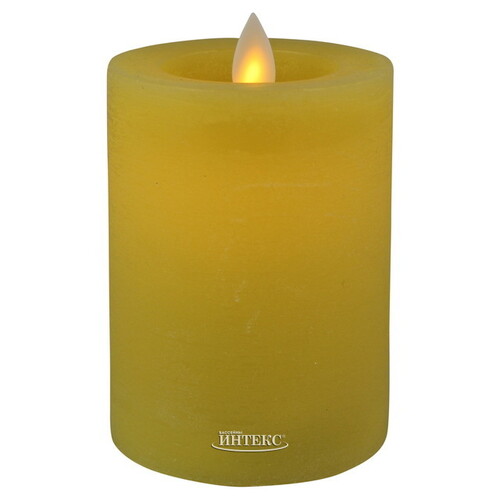 Светодиодная свеча с имитацией пламени Arevallo 10 см, желтая, батарейка Peha