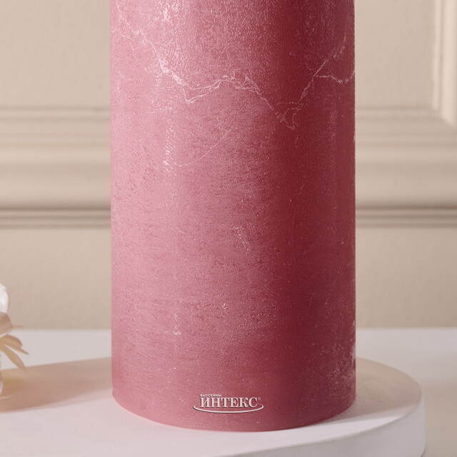 Светодиодная свеча с имитацией пламени Аревалло 15 см, розовая, батарейка Peha (Пеха)