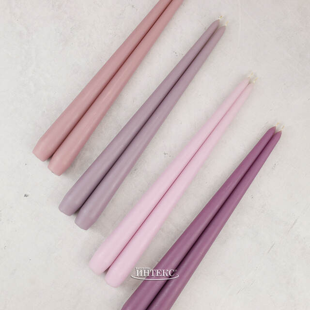 Высокая свеча 50 см Андреа пыльная роза Candleslight (Кэндлслайт)