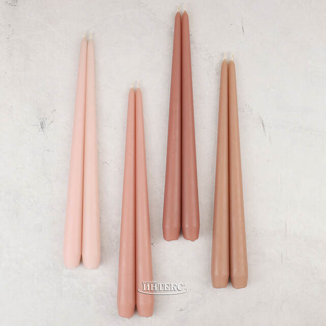 Высокая свеча 40 см Андреа Вельвет кофе латте Candleslight (Кэндлслайт)