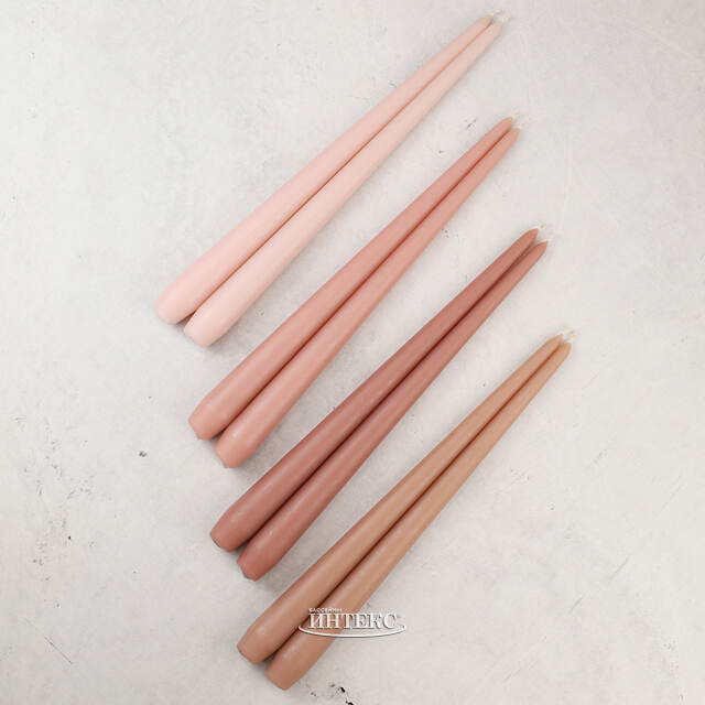 Высокая свеча 40 см Андреа Вельвет кофе латте Candleslight (Кэндлслайт)