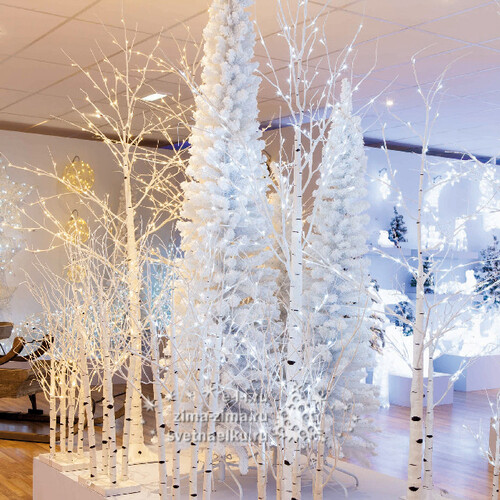 Светодиодное дерево Березка 60 см, 24 холодных белых LED ламп, IP44 Kaemingk