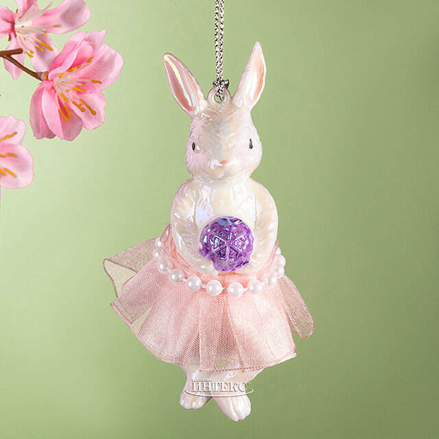 Подвесное украшение Зайка Бетти - Вестница Пасхи 9 см Kurts Adler (Куртс Адлер)