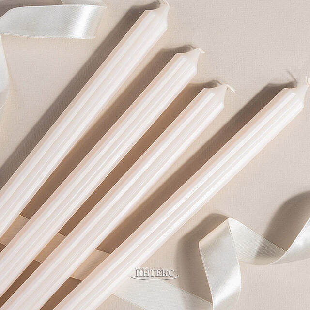 Высокие свечи 30 см Астерия кремовые, 4 шт Candleslight (Кэндлслайт)