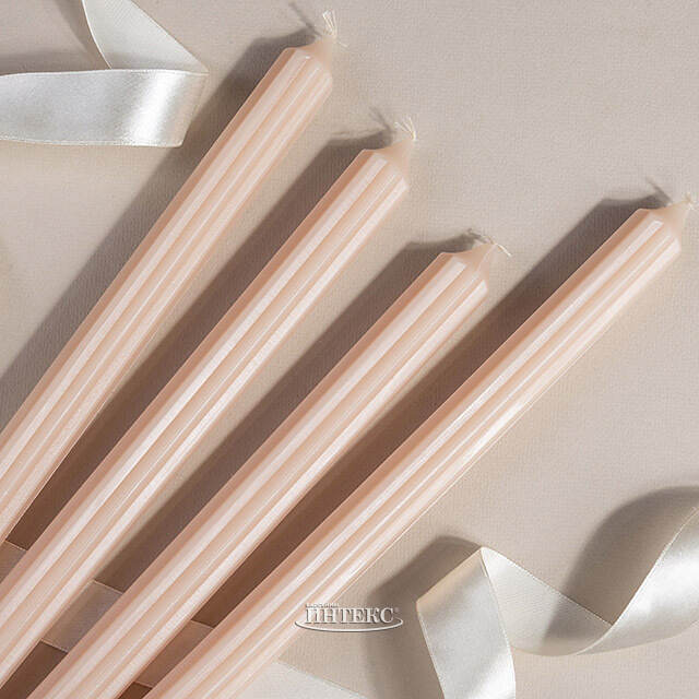 Высокие свечи 30 см Астерия топленое молоко, 4 шт Candleslight (Кэндлслайт)