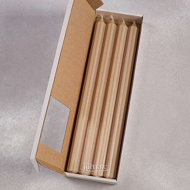 Высокие свечи 30 см Астерия топленое молоко, 4 шт Candleslight (Кэндлслайт)