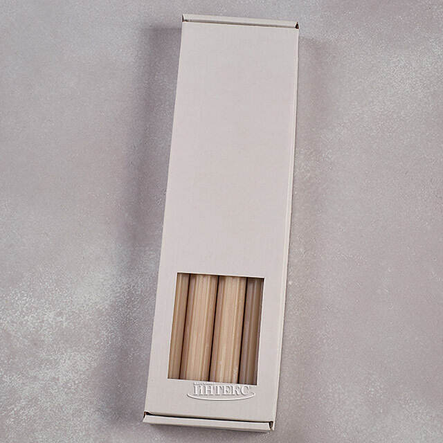 Высокие свечи 30 см Астерия топленое молоко, 4 шт Candleslight (Кэндлслайт)