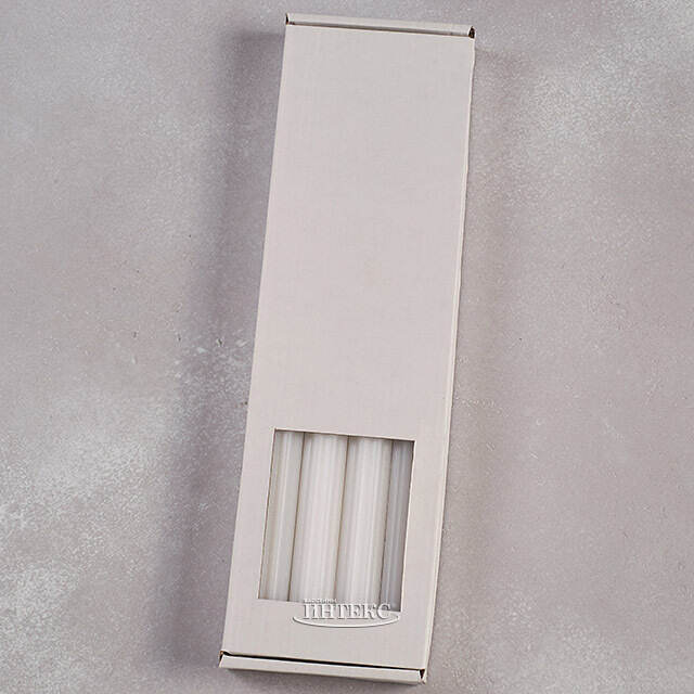 Высокие свечи 30 см Астерия белые, 4 шт Candleslight (Кэндлслайт)