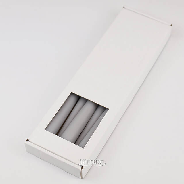 Высокие свечи 30 см Андреа Вельвет серые, 5 шт Candleslight (Кэндлслайт)