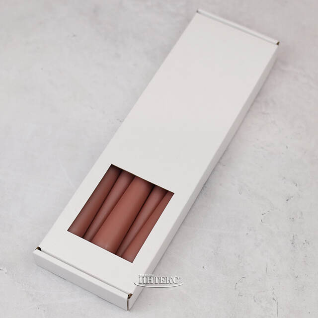 Высокие свечи 30 см Андреа Вельвет кофе латте, 5 шт Candleslight (Кэндлслайт)