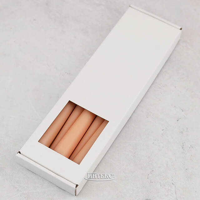 Высокие свечи 30 см Андреа Вельвет персиковые, 5 шт Candleslight (Кэндлслайт)