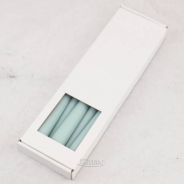 Высокие свечи 30 см Андреа Вельвет мятные, 5 шт Candleslight (Кэндлслайт)