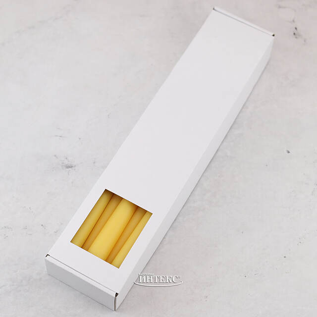 Высокие свечи 40 см Андреа Velvet желтые, 10 шт Candleslight