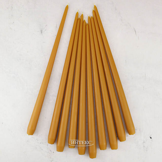 Высокая свеча 40 см Андреа Вельвет медовая Candleslight (Кэндлслайт)