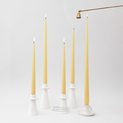 Высокая свеча 42 см Андреа Velvet желтая Candleslight