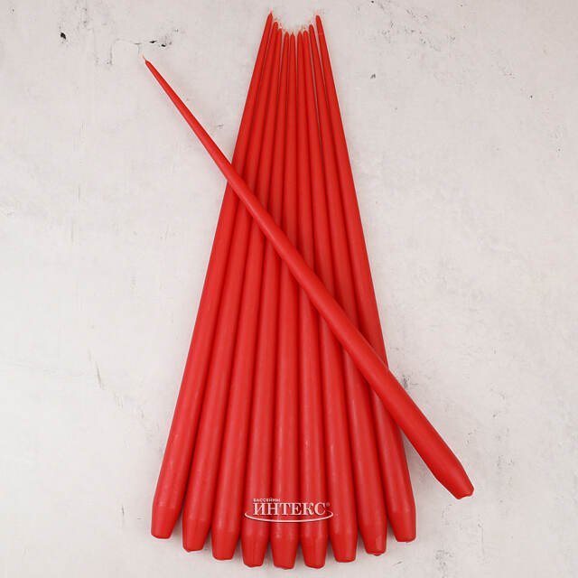 Высокая свеча 50 см Андреа красная Candleslight