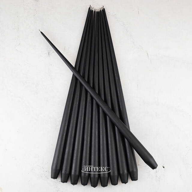 Высокая свеча 50 см Андреа черная Candleslight (Кэндлслайт)