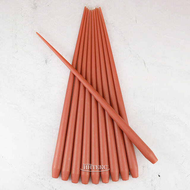 Высокая свеча 50 см Андреа терракотовая Candleslight (Кэндлслайт)