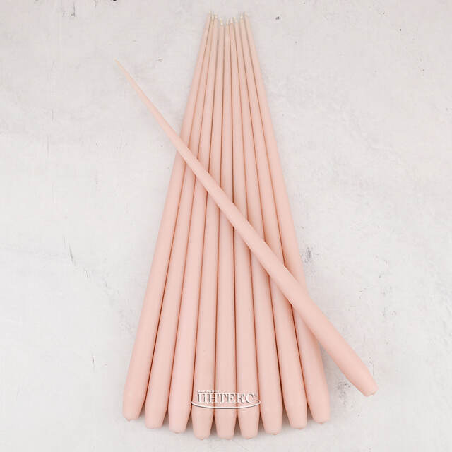 Высокая свеча 50 см Андреа розовая пудровая Candleslight (Кэндлслайт)