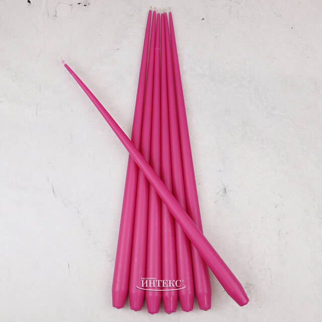 Высокая свеча 50 см Андреа фуксия Candleslight (Кэндлслайт)