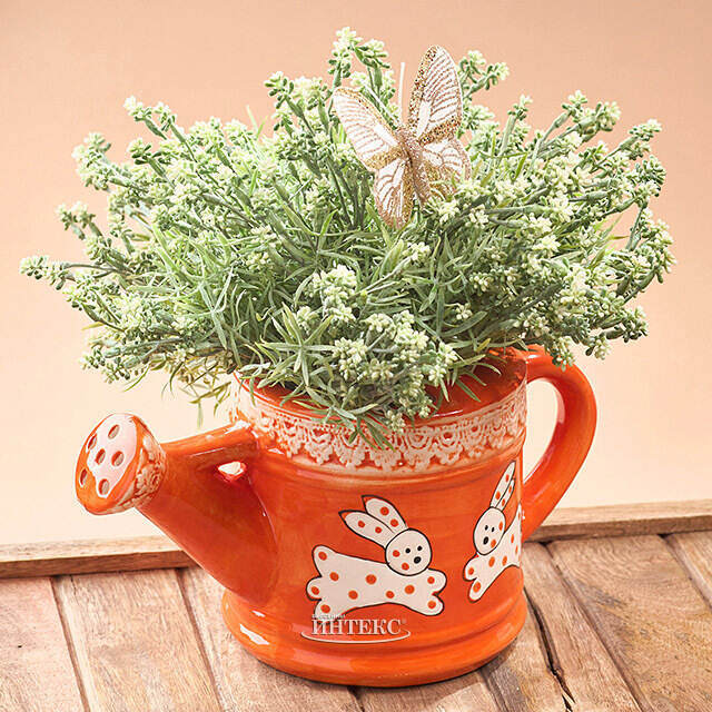 Декоративная лейка Fratelli Conigli 22*12 см оранжевая Due Esse Christmas