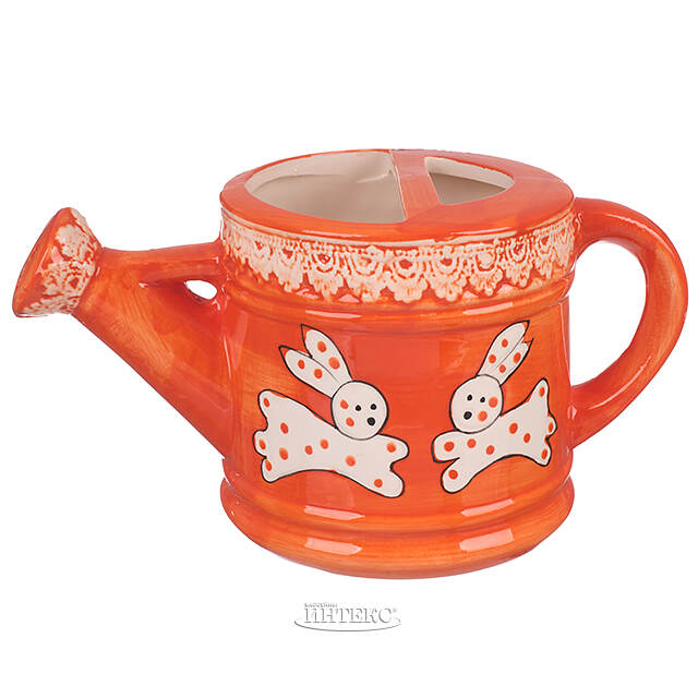 Декоративная лейка Fratelli Conigli 22*12 см оранжевая Due Esse Christmas