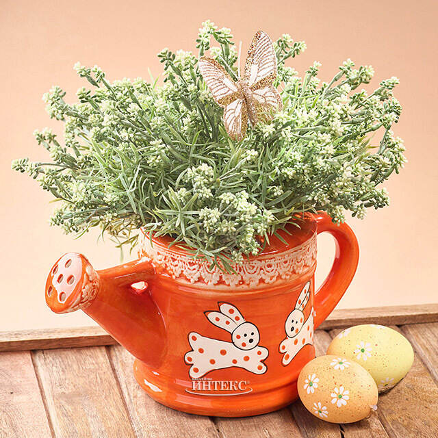 Декоративная лейка Fratelli Conigli 22*12 см оранжевая Due Esse Christmas