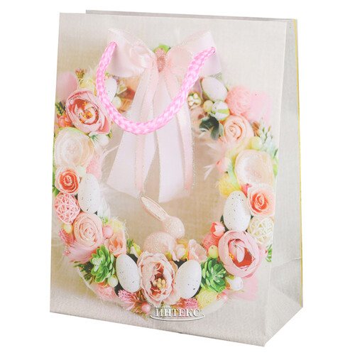 Подарочный пакет Easter Flowers 18*14 см Due Esse Christmas