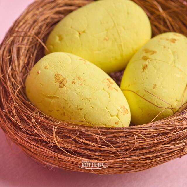 Пасхальное украшение Жёлтое Гнездышко 7 см Due Esse Christmas (Ду Эссе Кристмас)