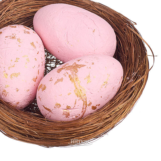 Пасхальное украшение Лиловое Гнездышко 7 см Due Esse Christmas (Ду Эссе Кристмас)