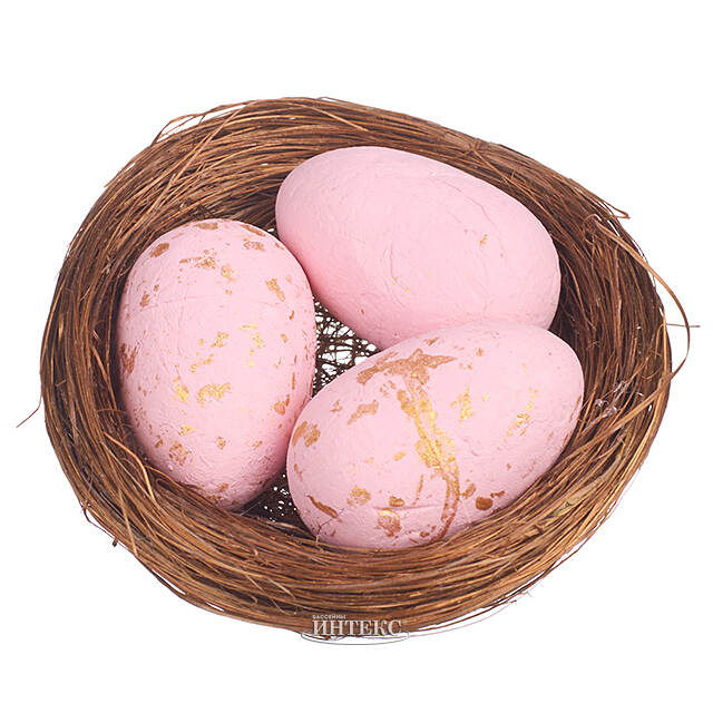 Пасхальное украшение Лиловое Гнездышко 7 см Due Esse Christmas (Ду Эссе Кристмас)