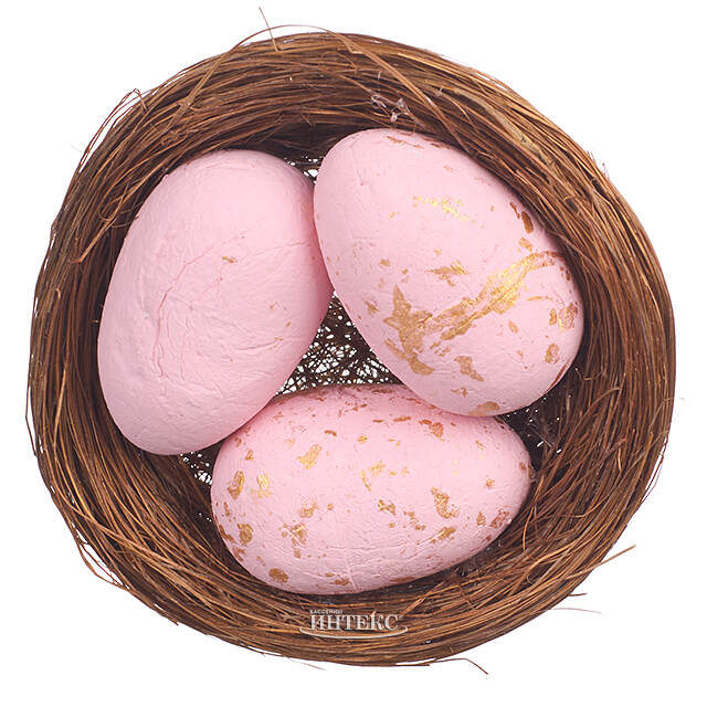 Пасхальное украшение Лиловое Гнездышко 7 см Due Esse Christmas (Ду Эссе Кристмас)