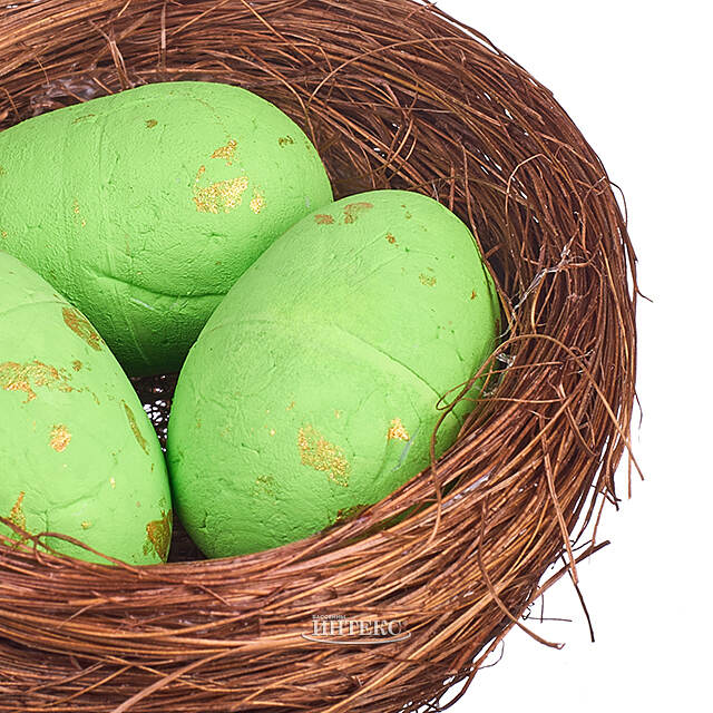 Пасхальное украшение Зелёное Гнездышко 7 см Due Esse Christmas (Ду Эссе Кристмас)
