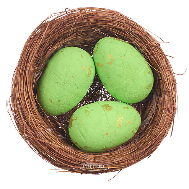 Пасхальное украшение Зелёное Гнездышко 7 см Due Esse Christmas (Ду Эссе Кристмас)