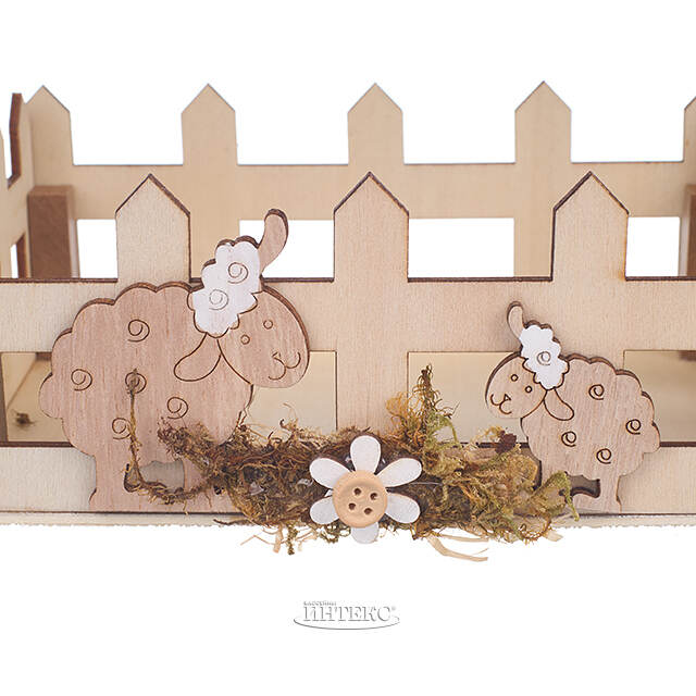 Декоративная корзина Пасхальные Овечки 16*11 см Due Esse Christmas (Ду Эссе Кристмас)