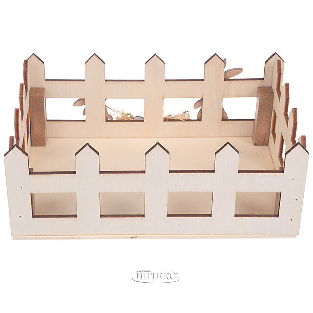 Декоративная корзина Пасхальные Кролики 16*11 см Due Esse Christmas (Ду Эссе Кристмас)