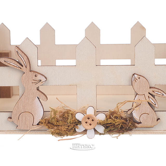 Декоративная корзина Пасхальные Кролики 16*11 см Due Esse Christmas (Ду Эссе Кристмас)