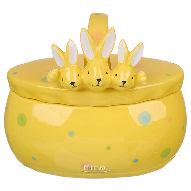 Конфетница Friendly Bunny 17*15 см желтая Due Esse Christmas