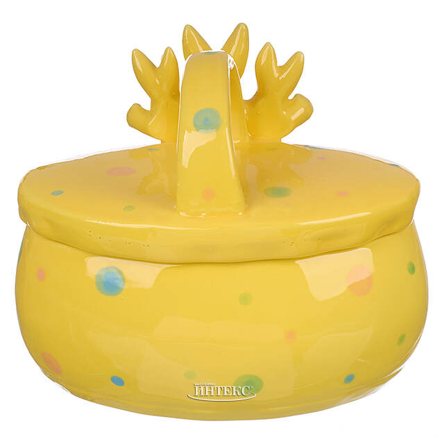 Конфетница Friendly Bunny 17*15 см желтая Due Esse Christmas