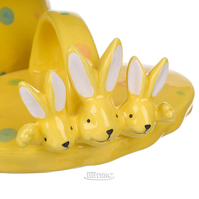 Конфетница Friendly Bunny 17*15 см желтая Due Esse Christmas