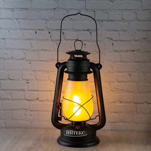 Декоративный ретро фонарь с диммером Режинальд 30 см матовый, на батарейках, металл Koopman