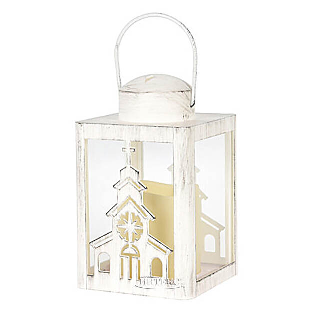 Декоративный фонарик со свечой Светлые Праздники 16 см, на батарейках Koopman